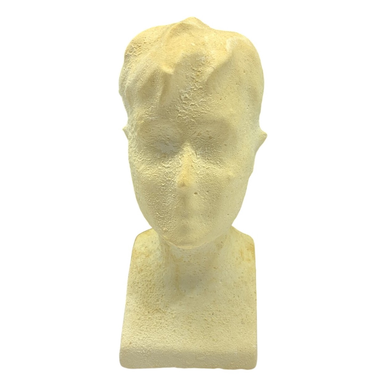 Byst Skulptur Konstmassa Barn Huvud Vintage Gammal