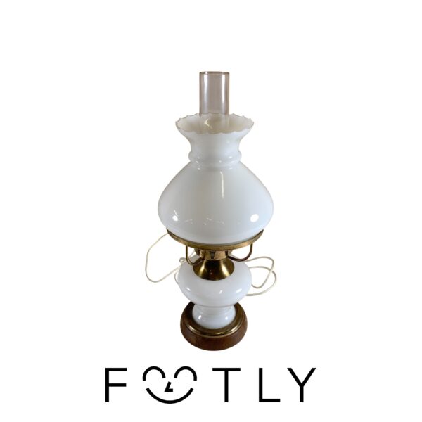 Bordslampa Lampa E14 Ombyggd Olje/Fotgen-lampa Mässing Trä Glas Vintage Retro