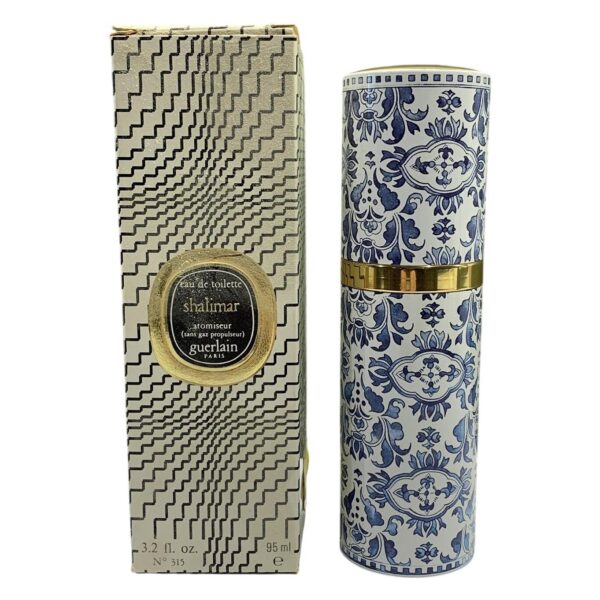 Vintage Parfym Guerlain Shalimar Eau De Toilette Atomiseur 95ml Blå Guld Paris