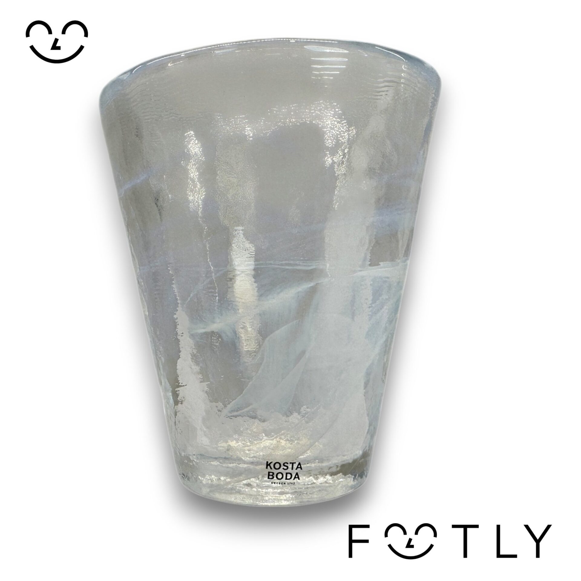 Kosta Boda Mine Dricksglas Vit Ulrica Hydman Vallien UHV Artglass Design Glas