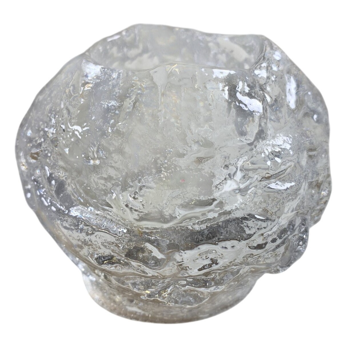 Orrefors Snöboll Ljuslykta Ann Wärff Wolf Glas Design Sweden Artglass