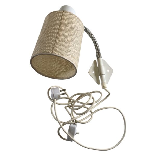 Ateljé Lyktan Åhus Vägglampa Flexarm Beige Tygskärm Vintage Retro