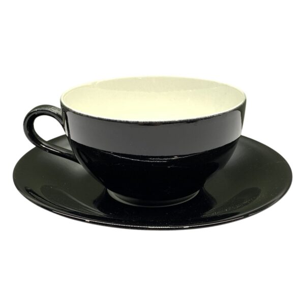 Rörstrand Kaffekopp Fat Rolf Sinnemark Svart Vit Porslin Retro Sverige