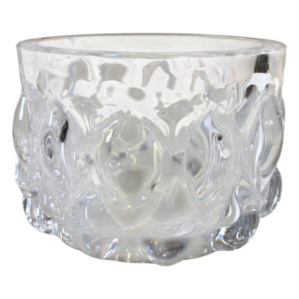 Kosta Boda Skål Sigurd Person Glas Klar Struktur Retro Rund Konstglas Vintage