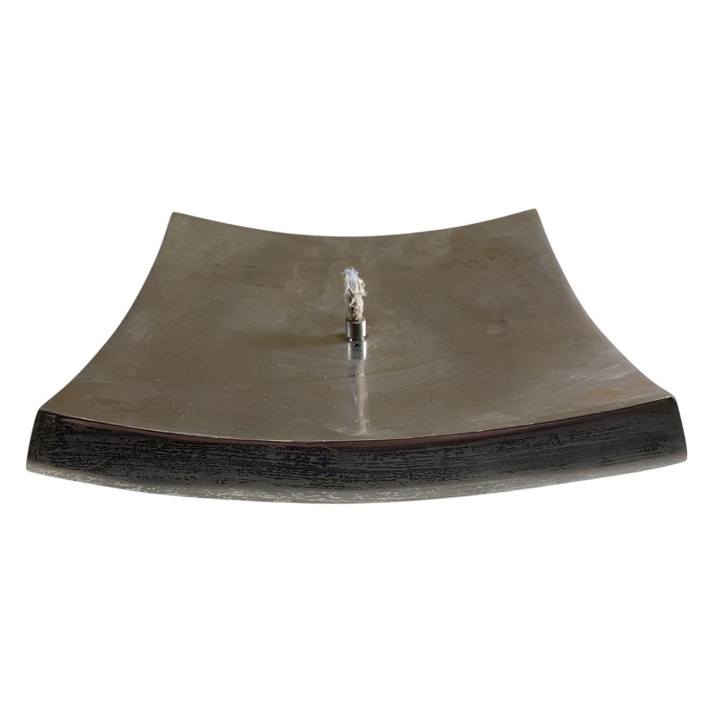 Fyrfat Fyrskål Fyr Metall Fyrkantig Modern Design Silverfärgad