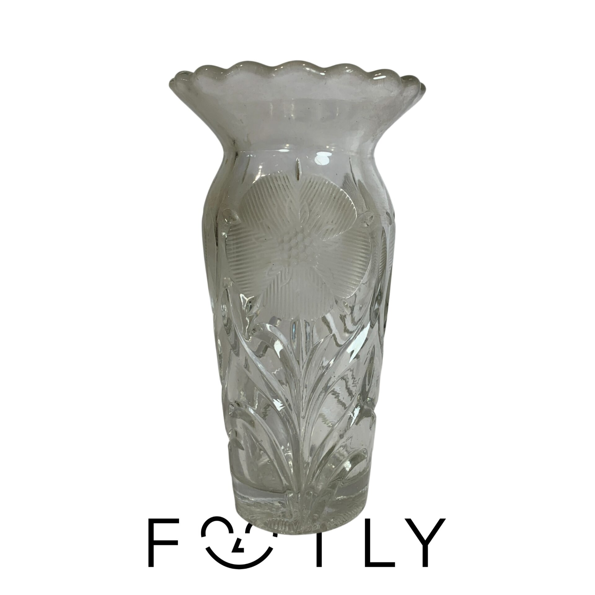 Glas Vas Blomvas Vintage