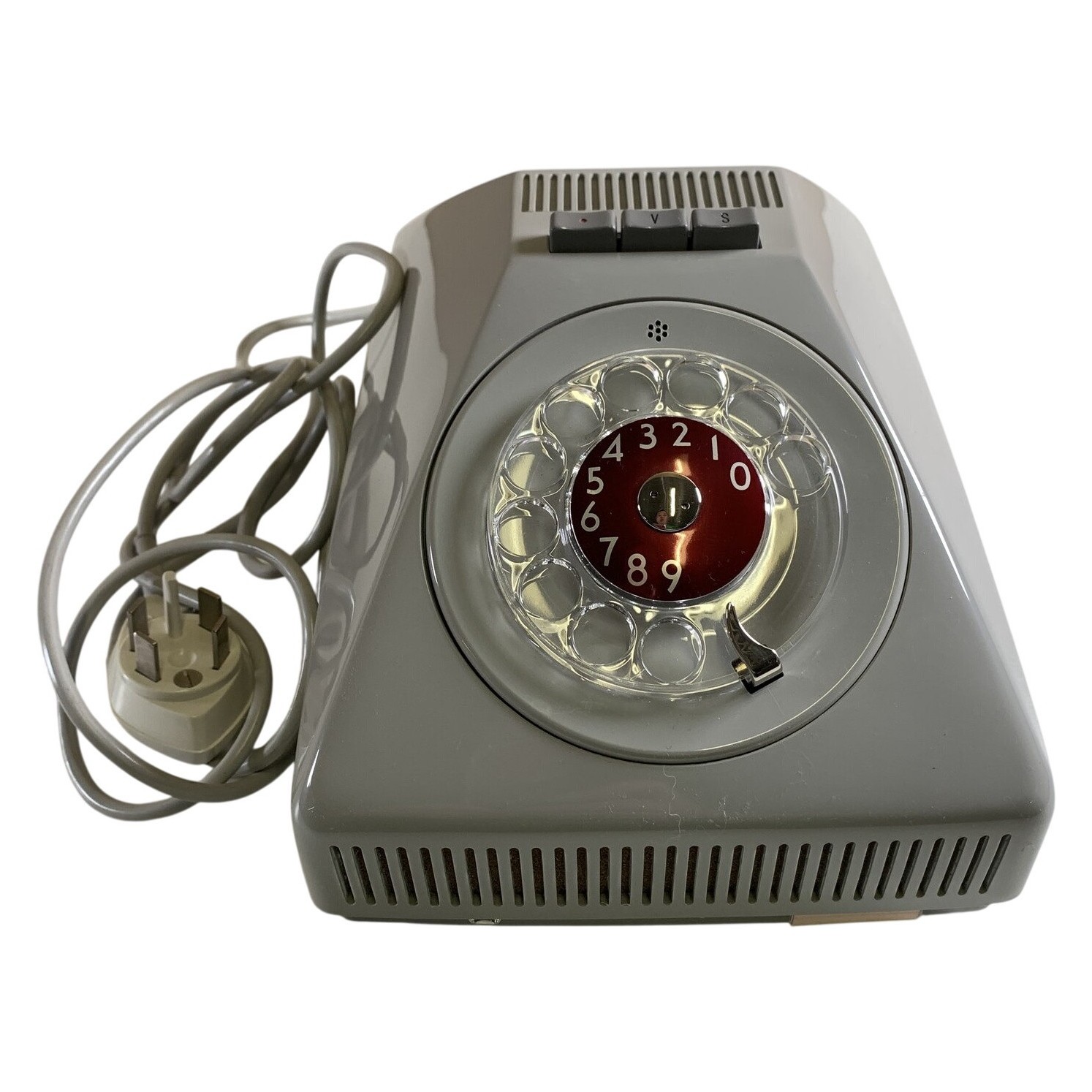 Televerket Ericovox Högtalartelefon Bordstelefon Vintage Grå Fingerskiva Retro