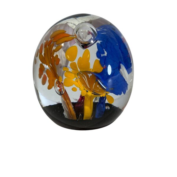 Brevpress Glas 1,1kg Blommor Färgat Glas Konstglas