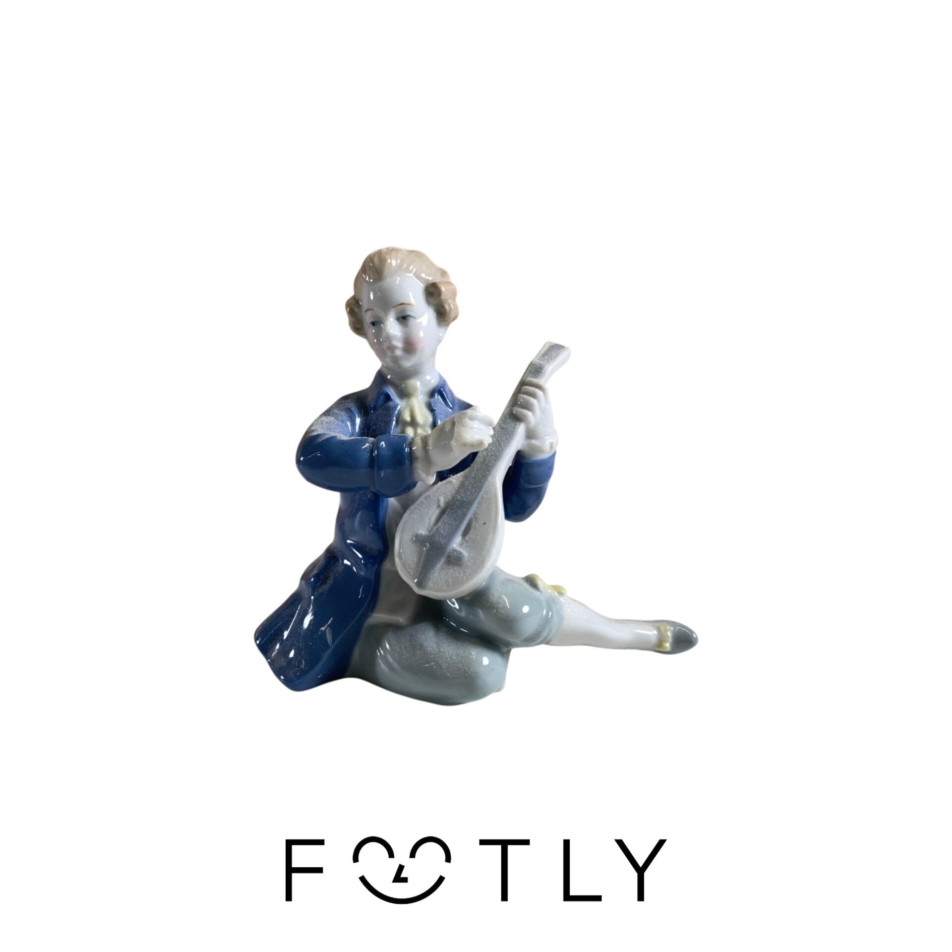 Figurin 1942 Man Sittande Vintage Retro