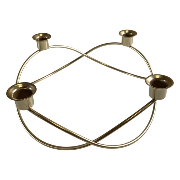 Ljusstake Adventsljusstake Fyrarmad Mässing Rund Modern Design