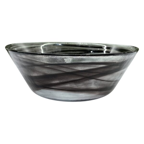 Kosta Boda Mine Skål Svart 25 cm Ulrica Hydman Vallien UHV Konstglas Glas