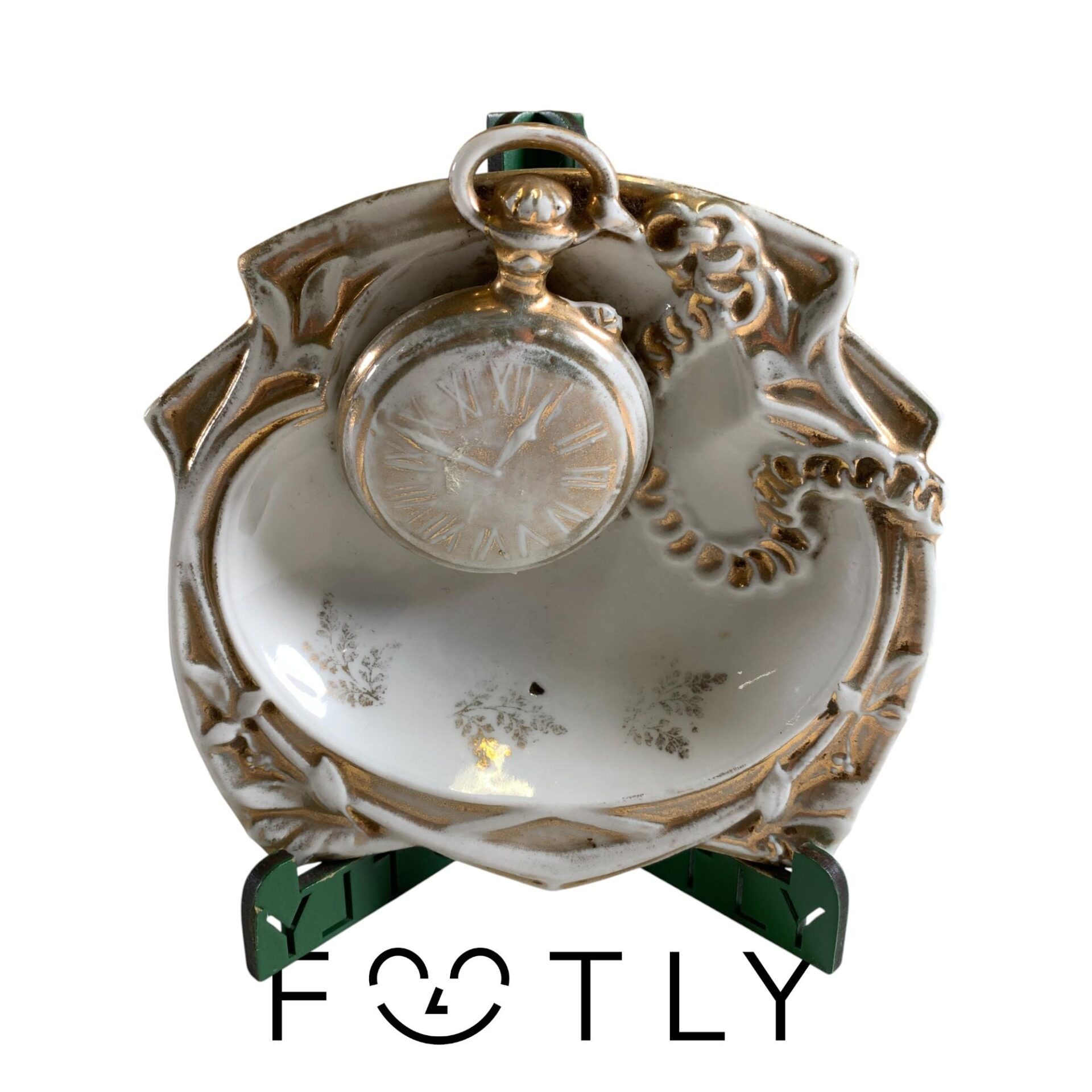 Askfat Porslin Fickur Design Vintage