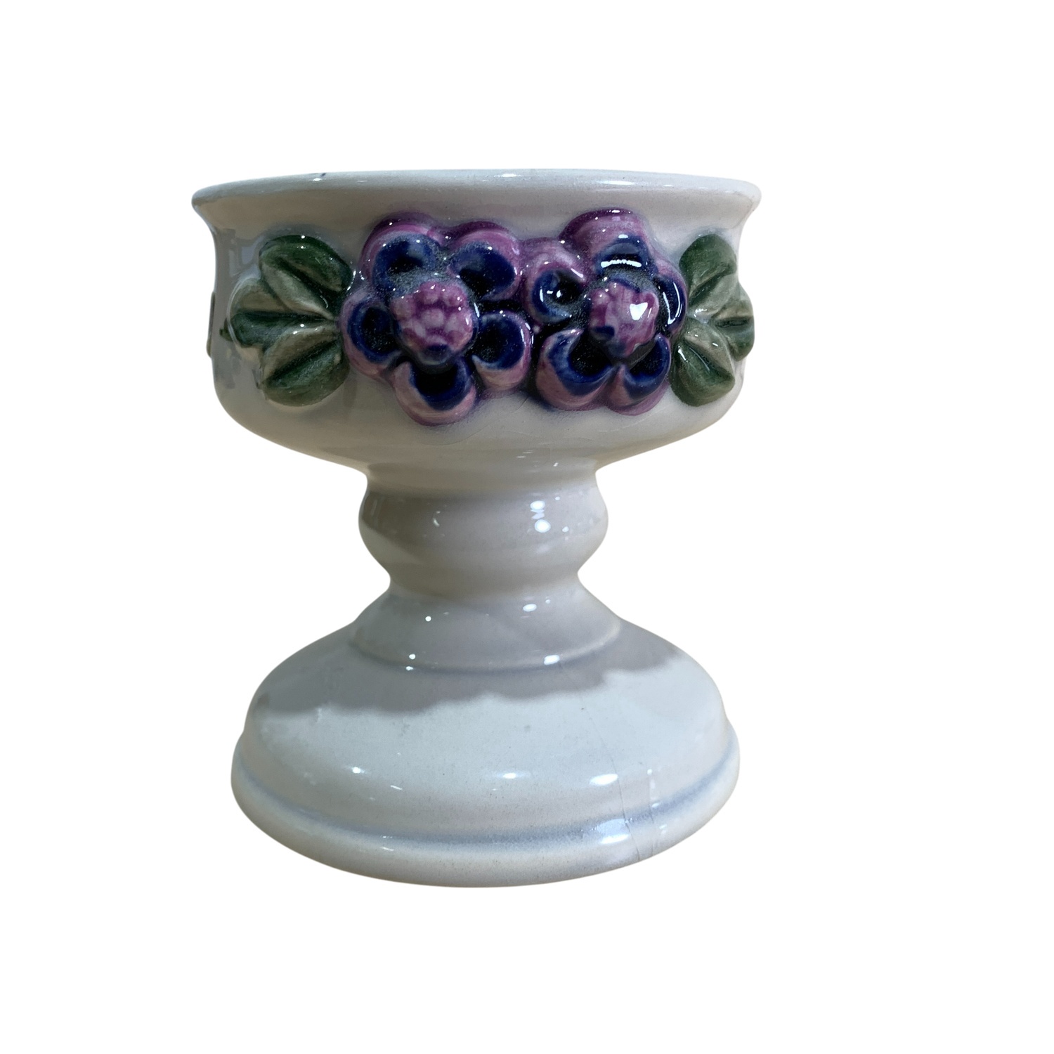 Rosa Ljung Ljusstake Retro 10cm Vintage Blommor