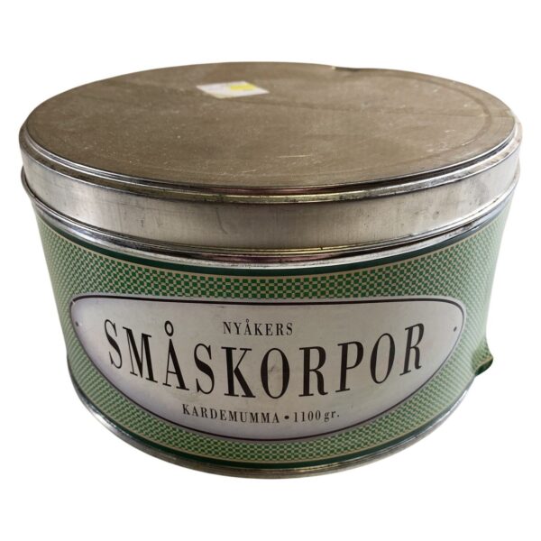 Nyåkers Plåtburk Småskorpor Kardemumma Retro Grön Metallburk