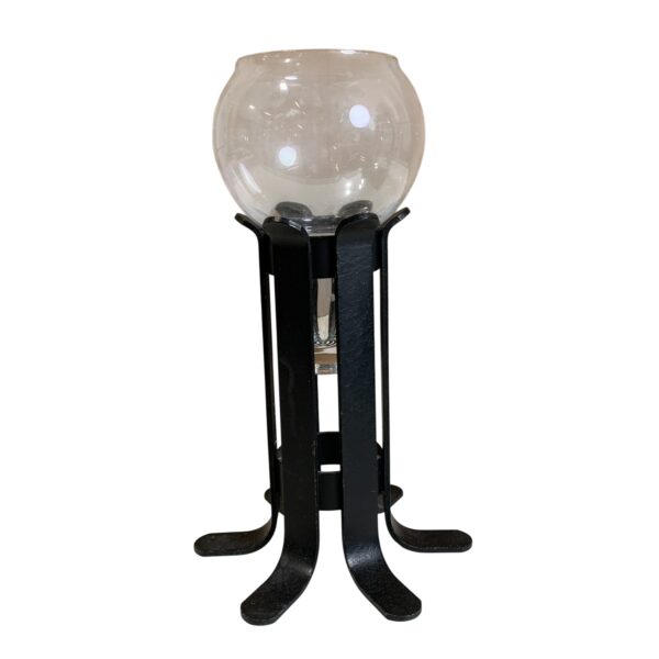 Ljusstake Smide Svart Glas 25cm