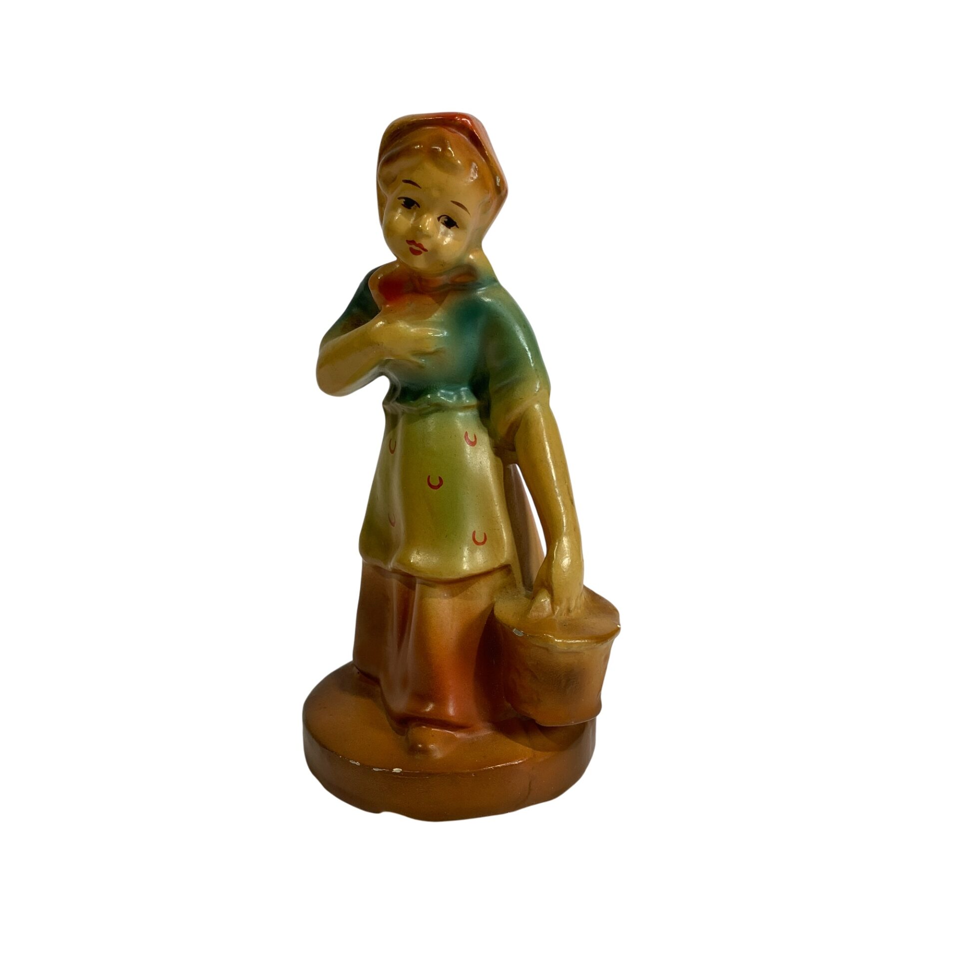 Figurin Kvinna 14cm Vintage