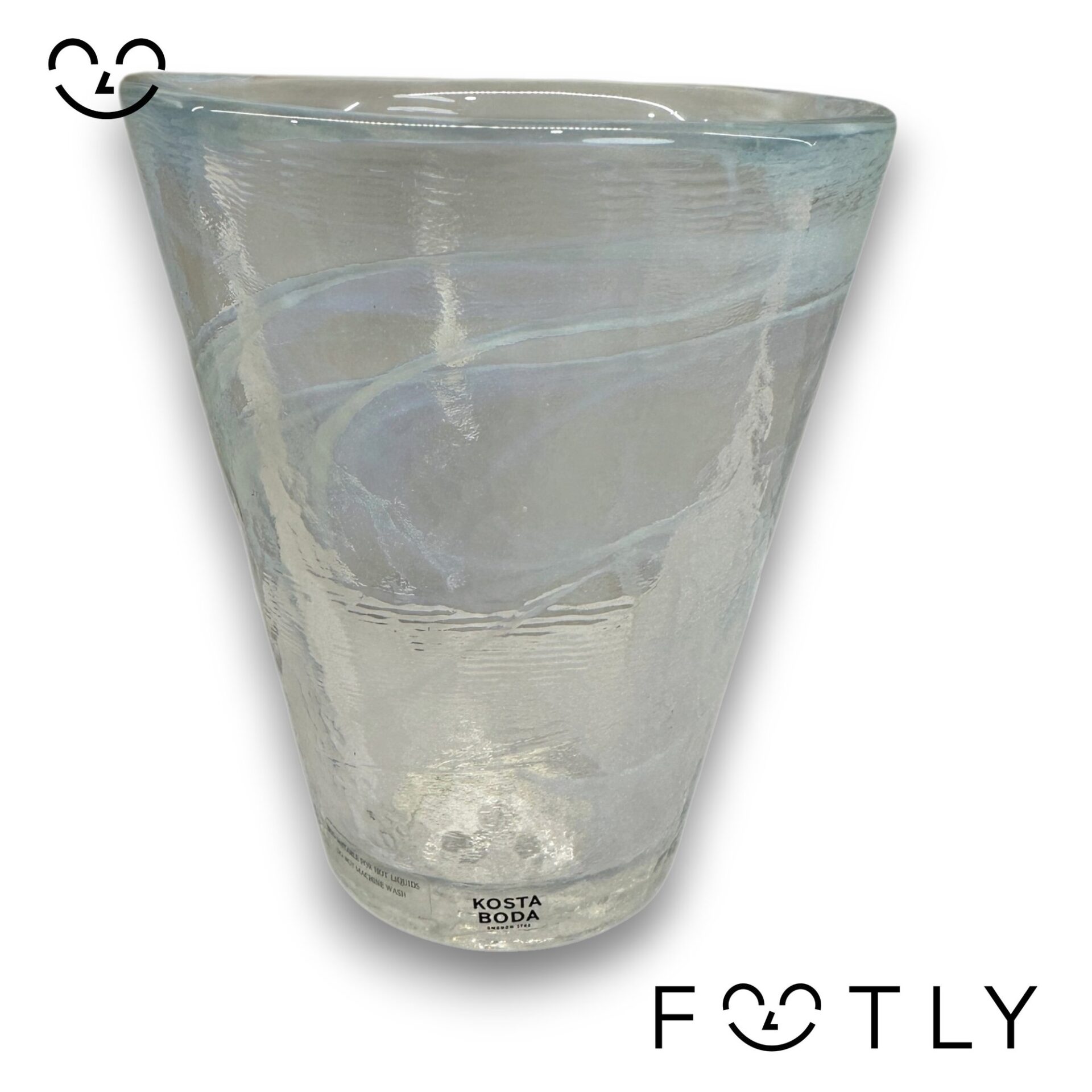 Kosta Boda Mine Dricksglas Vit Ulrica Hydman Vallien UHV Artglass Design Glas