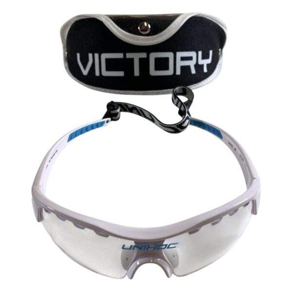 Unihoc 24627 JR Innebandyglasögon Junior Vit Med Fodral