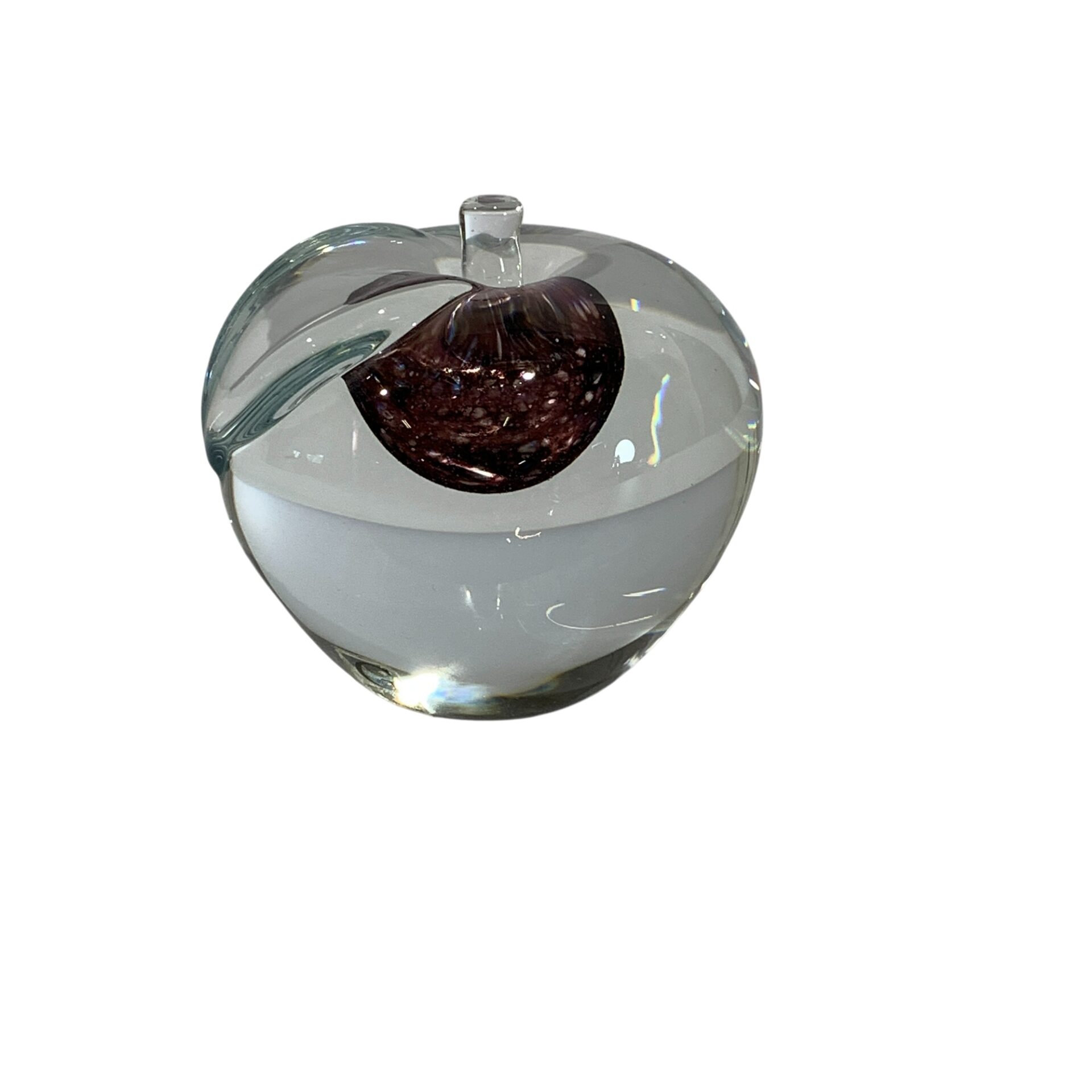 Gränna Glasbruk PUFF! Glas Äpple Design Konstglas Lila