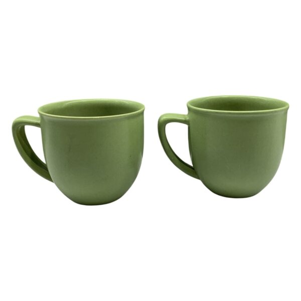 Höganäs 2 st Muggar Grön CLUB Ö Johansson Sweden Keramik Koppar Design Mugg Kopp