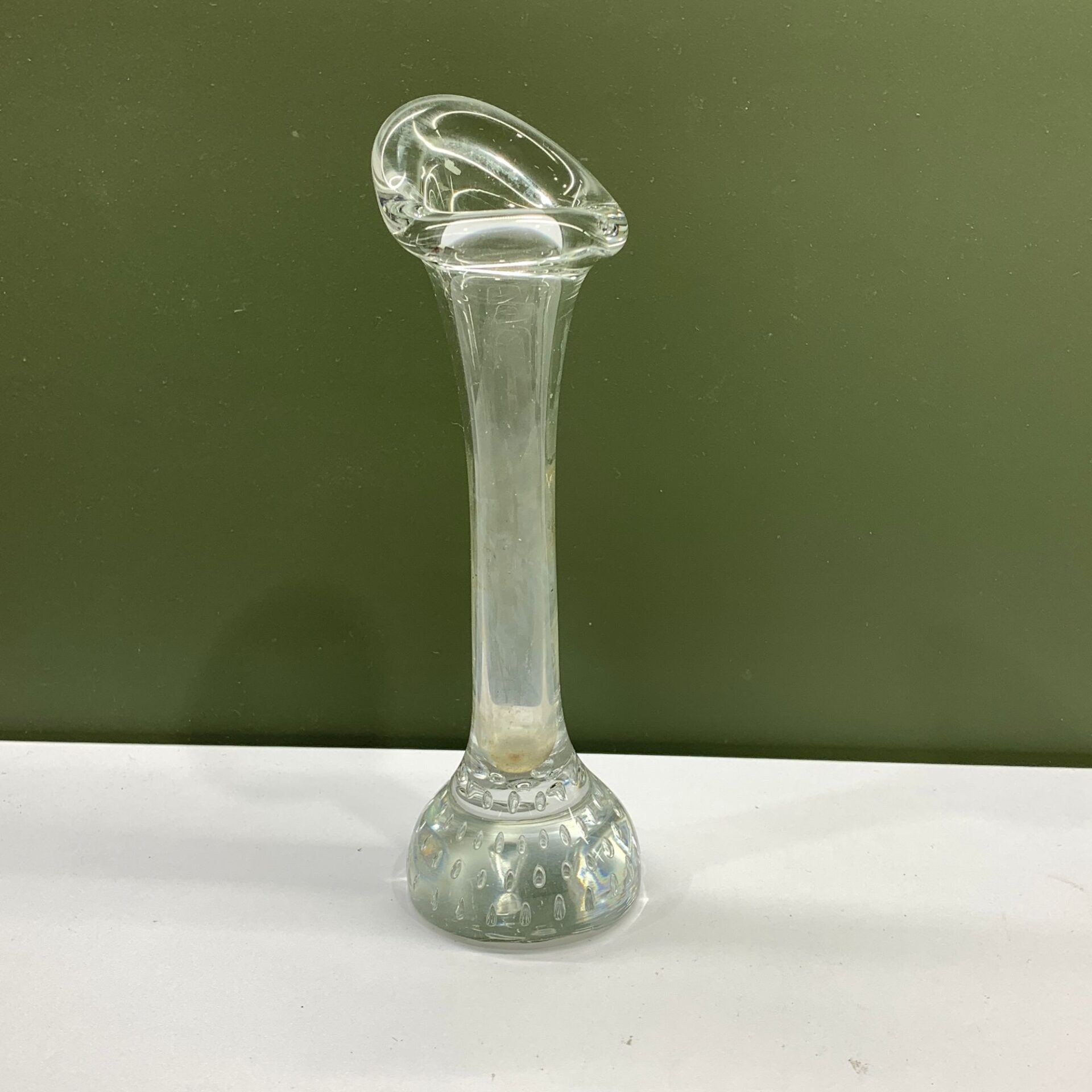Hundbensvas Vas Glas 19cm Vintage