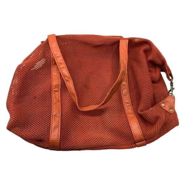 Väska Nät Orange Dragkedja Axelrem Stor Strand Bag