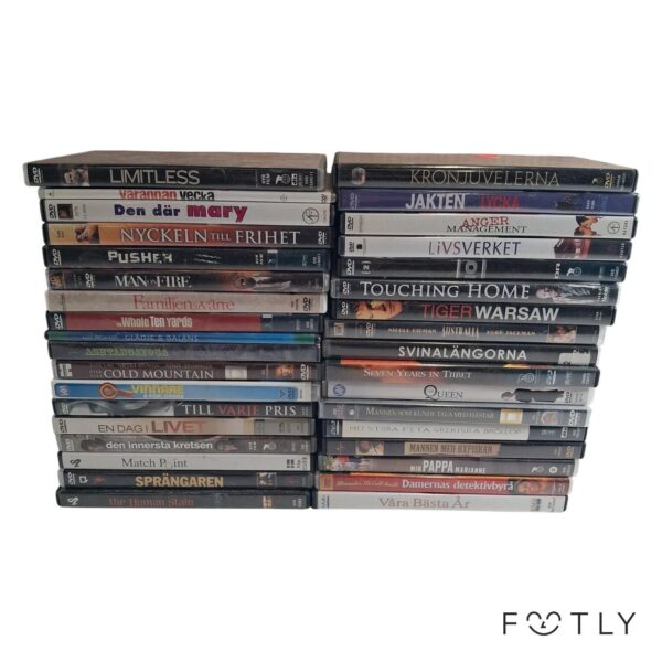 Parti DVD Filmer Drama Komedi Action Svenskt Engelskt Film Lot Vintage DVD-Film