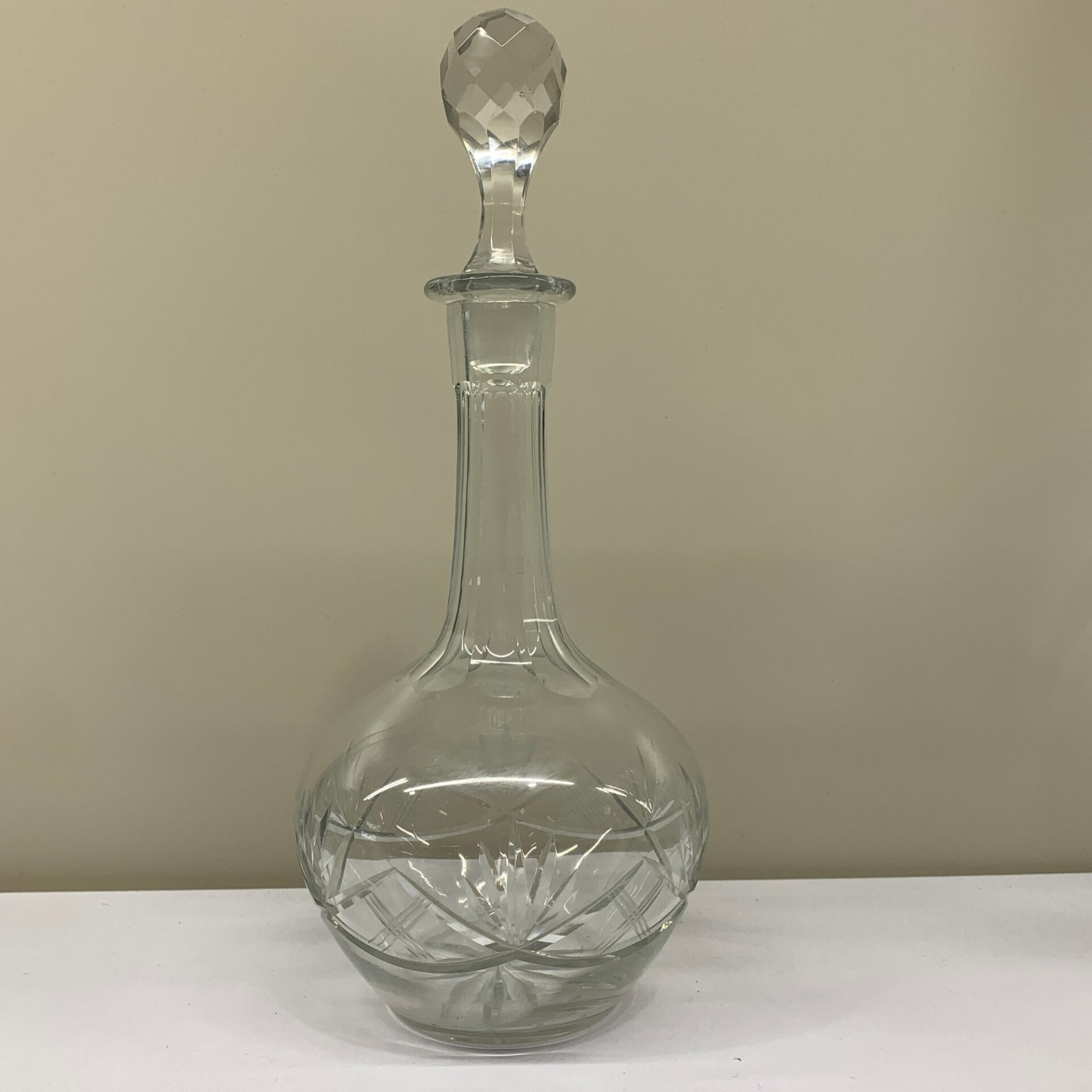 Karaff Glas Flaska 25cm Vintage
