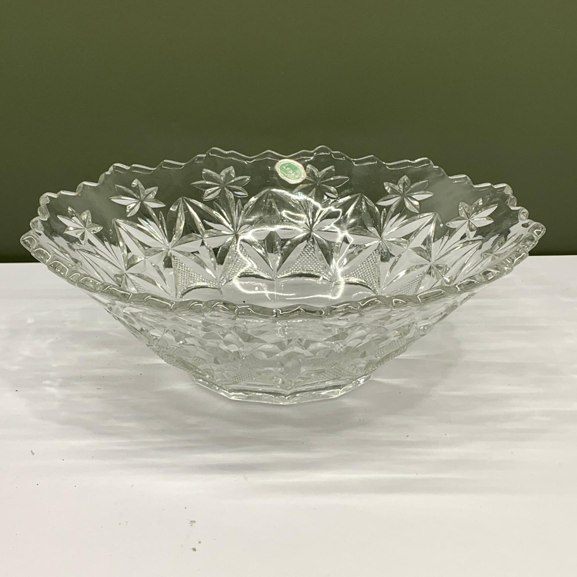 Åfors Pressglas Skål 25cm Vintage
