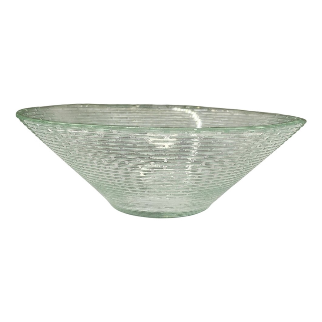 Skål Glas Klar Pressat Mönster Modern Design