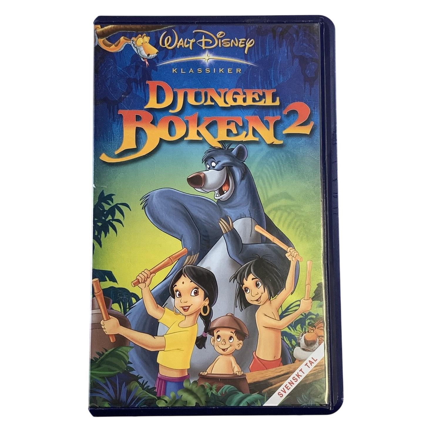 Walt Disney Djungelboken 2 VHS Tecknad Film Svenskt Tal Klassiker Retro Vintage