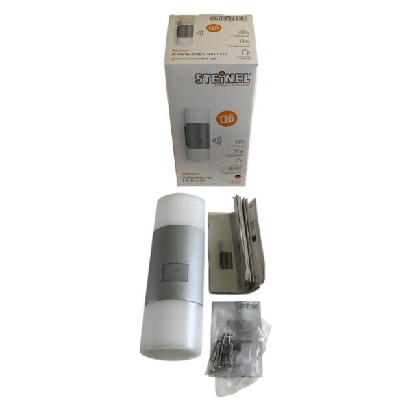 Steinel L910 LED Sensor Utomhuslampa 11W Vägglampa Silver Vit
