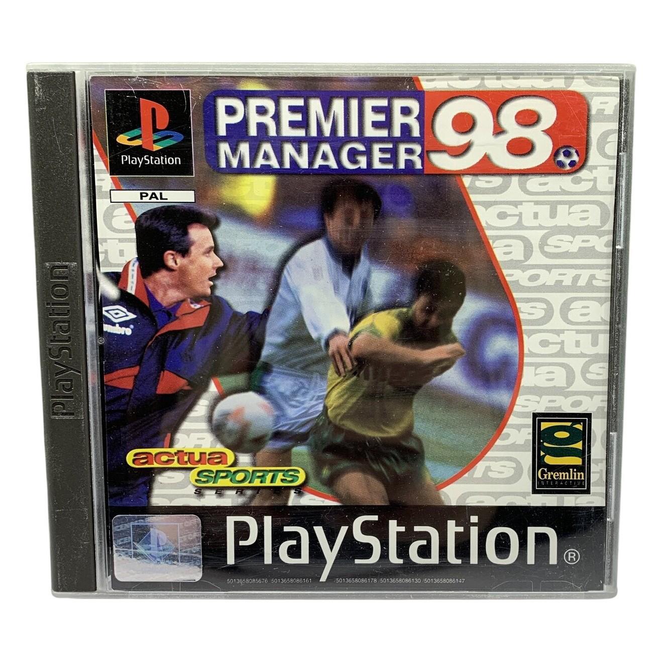 PS1 Premier Manager 98 PAL Svenskt Play station 1 Playstation One Spel Retro
