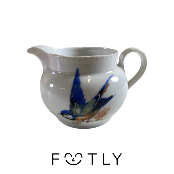 Victoria China Blue Bird Gräddkanna Kanna Vintage