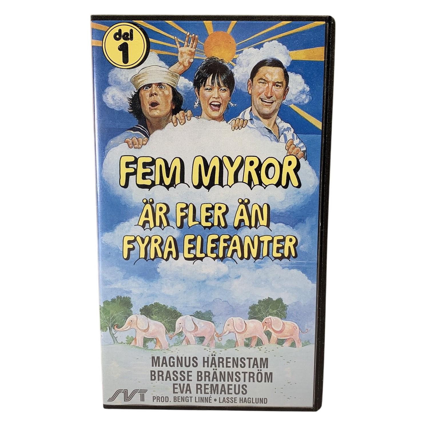 Fem Myror Är Fler Än Fyra Elefanter Del 1 VHS Barnfilm Familj Magnus Brasse Eva