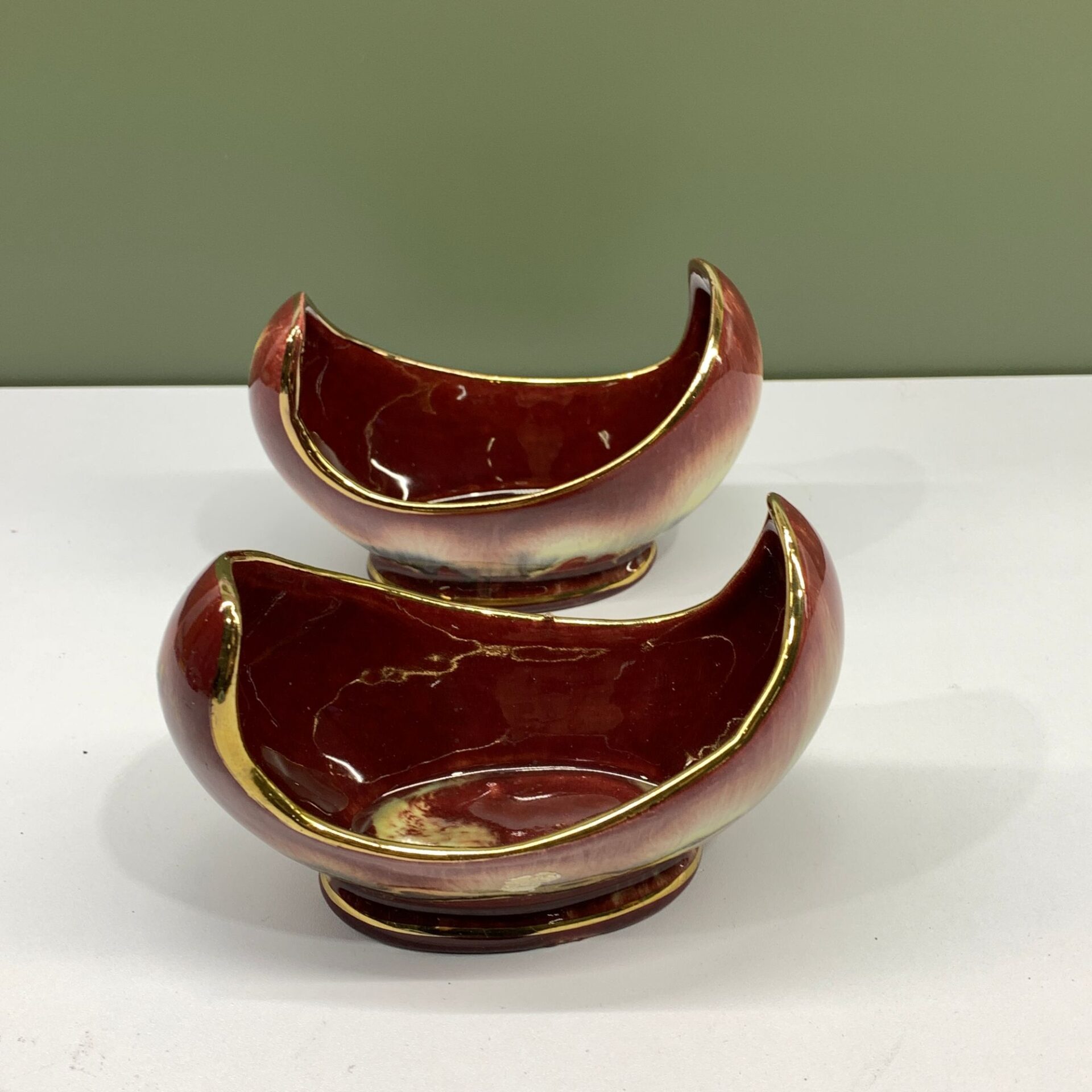 West Germany Skålar 2st Röd 13cm