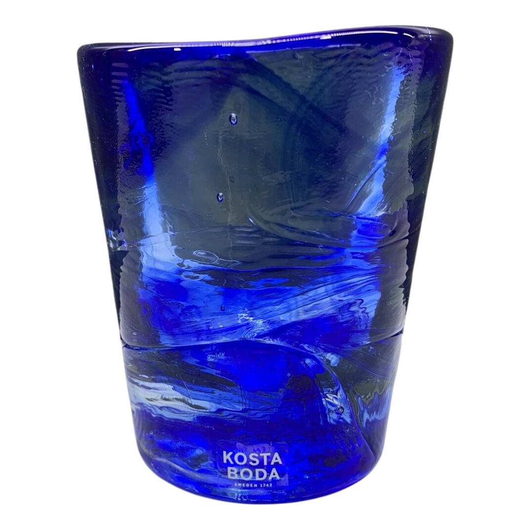 Kosta Boda Mine Snapsglas Blå Äggkopp Ulrica Hydman Vallie UHV Konstglas Design