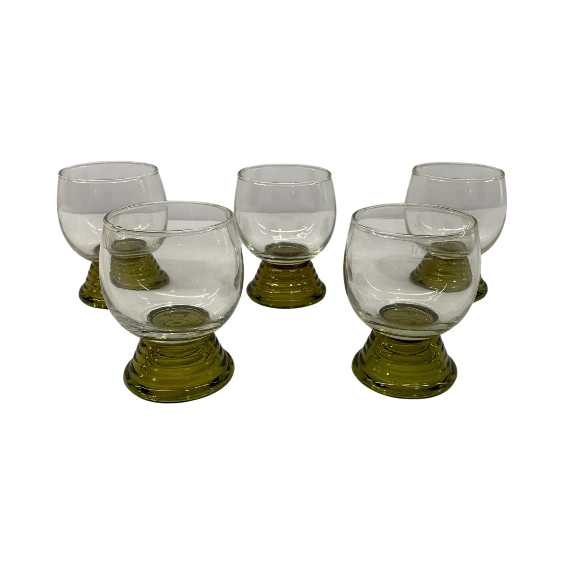 Glas 5st Grön Fot 9cm