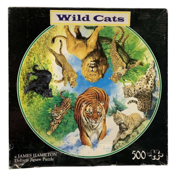James Hamilton Wild Cats 500 Bitar Pussel Jigsaw Tiger Lejon Leopard