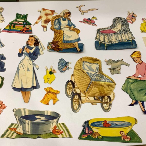 Klippdockor Vintage Pappers Dockor