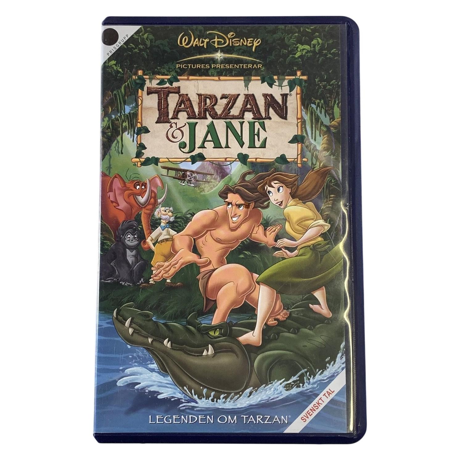 Walt Disney Tarzan & Jane VHS Svenskt Tal Tecknad Barnfilm 2001 Retro Vintage
