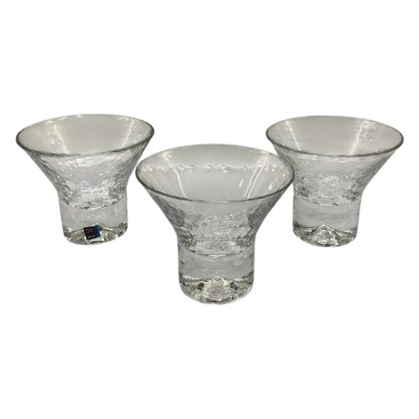 Pukeberg Rustika 3 st Cocktailglas Göran Wärff Retro Vintage Design Glas Sweden