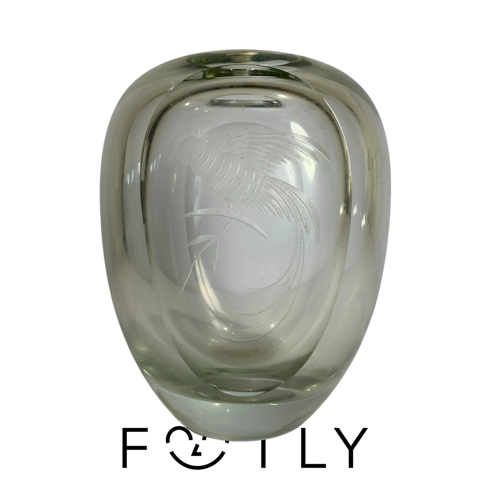 Vas Fågel 2,9kg Glas Vintage