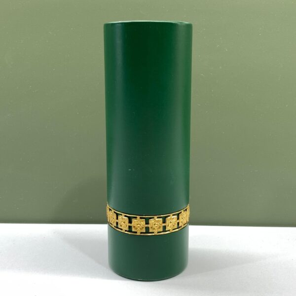 Ljusstake Trä Grön Made in Sweden Kronljus 16cm
