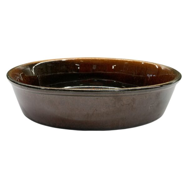 Ugnsform Keramik Brun Glaserad Oval Retro