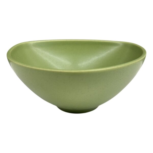 Höganäs Skål Triangulär Grön Keramik Retro Svensk Design