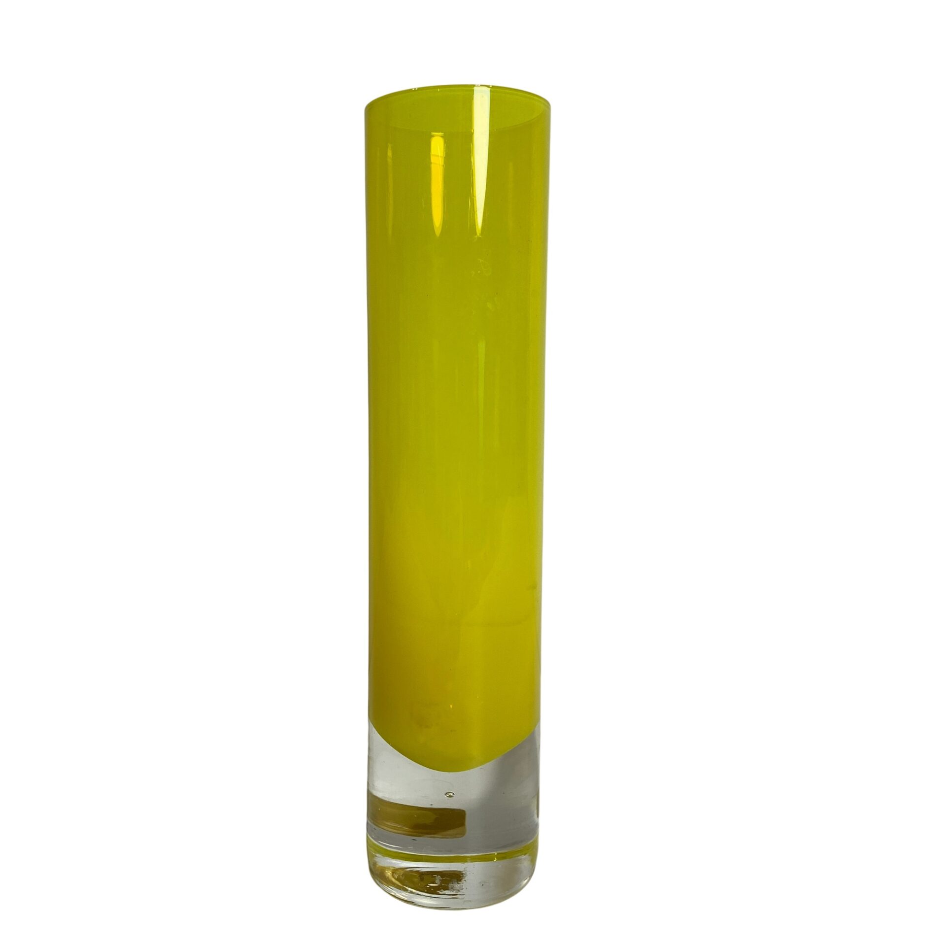 Glas Vas Gul Retro 22cm Glasvas