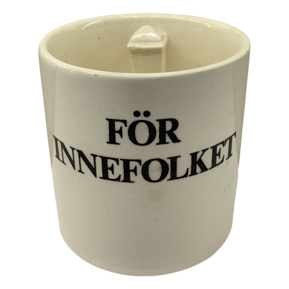 Mugg För Innefolket Vit Keramik Text Retro Samlarmugg Skämt