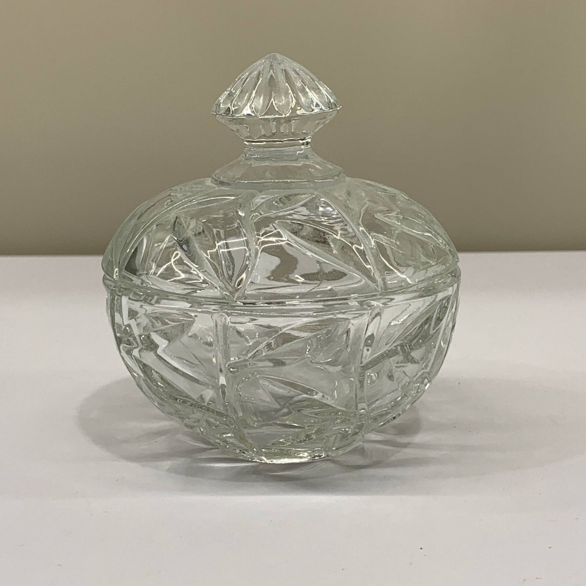 Lockskål Glas Vintage Glasburk Skål