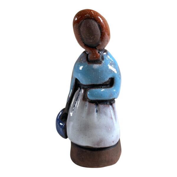 Pia Hesselmark Campbell Miniatyr Figurin Kvinna Antik Signerad Pia H-K